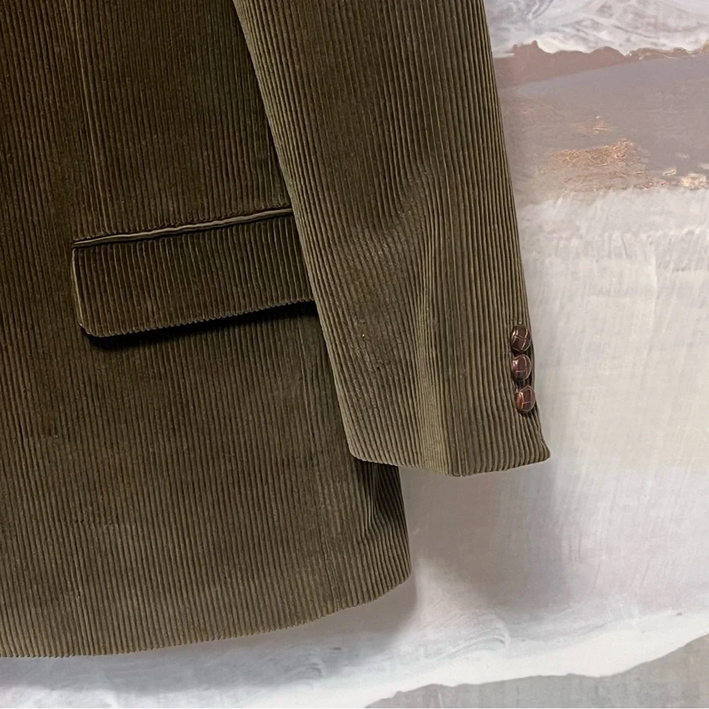 J.D. Christopher Corduroy‎ Blazer Mens 44R Brown Sport Coat Y2K Preppy 90s